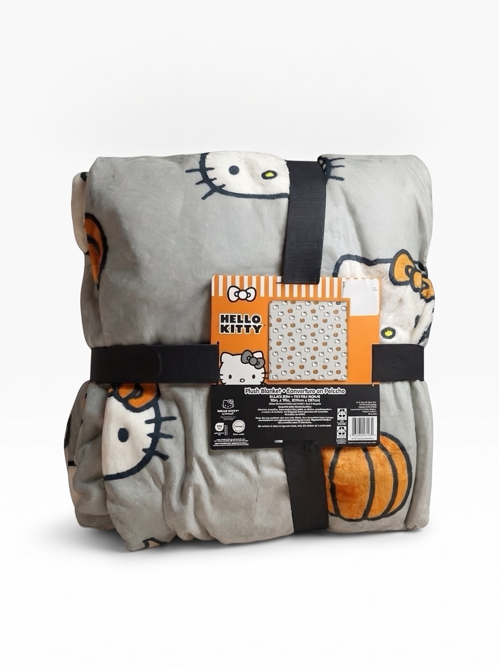 Hello Kitty Pumpkin Plush Throw Blanket – Full/Queen 90 in x 90 in